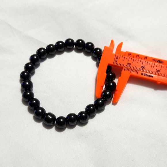 Hematite Crystal Bracelet 6mm - Picture 2 of 2